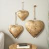 imageDeco 79 Rustic Metal Cowbell Decorative Bells 20quot 17quot 12quotH GoldGold