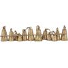 imageDeco 79 Rustic Metal Cowbell Decorative Bells 48quot x 6quot x 20quot SilverBronze