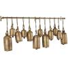 imageDeco 79 Rustic Metal Cowbell Decorative Bells 48quot x 6quot x 20quot SilverBronze