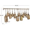 imageDeco 79 Rustic Metal Cowbell Decorative Bells 48quot x 6quot x 20quot SilverBronze