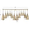 imageDeco 79 Rustic Metal Cowbell Decorative Bells 48quot x 6quot x 20quot SilverBronze