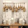 imageDeco 79 Rustic Metal Cowbell Decorative Bells 48quot x 6quot x 20quot SilverBronze