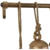 imageDeco 79 Rustic Metal Cowbell Decorative Bells 48quot x 6quot x 20quot SilverBronze