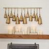 imageDeco 79 Rustic Metal Cowbell Decorative Bells 48quot x 6quot x 20quot SilverBronze