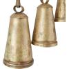 imageDeco 79 Rustic Metal Cowbell Decorative Bells 48quot x 6quot x 20quot SilverBronze