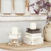 imageDeco 79 Wood Candle Holder Set of 2 7quot 6quot H White