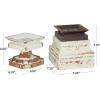 imageDeco 79 Wood Candle Holder Set of 2 7quot 6quot H White