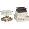 imageDeco 79 Wood Candle Holder Set of 2 7quot 6quot H White