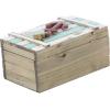 imageDeco 79 Wood Decorative Box Decorative Keepsake Boxes with Anchor Detail and Hinged Lid Set of 2 Storage Boxes 10quot 7quotW Teal