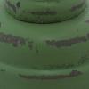 imageDeco 79 Wooden Decorative Candle Holder Distressed Turned Candle Stand Set of 3 Candlestick Holder 15quot 13quot 11quotH GrayGreen