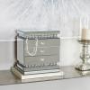 imageDeco 79 Wooden Decorative Jewelry Box Mirrored 3 Drawers Jewelry Organizer with Crystal Embellishments Jewelry Holder 11quot x 8quot x 11quot Silver11 x 8 x 11