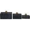 imageDeco 79 Marble Decorative Box Decorative Keepsake Boxes with Gold Final Set of 3 Storage Boxes 9quot 7quot 6quotW GreenBlack