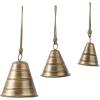imageDeco 79 Rustic Metal Cowbell Decorative Bells 12quot 15quot 20quotH SilverBronze