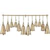imageDeco 79 Rustic Metal Cowbell Decorative Bells 48quot x 6quot x 20quot SilverBronze