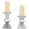imageDeco 79 Traditional Glass Candle Holder 7quot and 9quot ClearClear