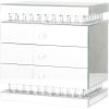 imageDeco 79 Wooden Decorative Jewelry Box Mirrored 3 Drawers Jewelry Organizer with Crystal Embellishments Jewelry Holder 11quot x 8quot x 11quot Silver11 x 8 x 11