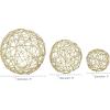 imageCosmoLiving by Cosmopolitan Metal Geometric Decorative Sculpture Home Decor Statues Set of 3 Accent Figurines 8quot 6quot 4quotD GoldGold