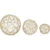 imageCosmoLiving by Cosmopolitan Metal Geometric Decorative Sculpture Home Decor Statues Set of 3 Accent Figurines 8quot 6quot 4quotD GoldGold