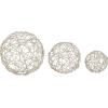 imageCosmoLiving by Cosmopolitan Metal Geometric Decorative Sculpture Home Decor Statues Set of 3 Accent Figurines 8quot 6quot 4quotD GoldSilver