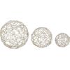 imageCosmoLiving by Cosmopolitan Metal Geometric Decorative Sculpture Home Decor Statues Set of 3 Accent Figurines 8quot 6quot 4quotD GoldSilver