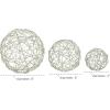 imageCosmoLiving by Cosmopolitan Metal Geometric Decorative Sculpture Home Decor Statues Set of 3 Accent Figurines 8quot 6quot 4quotD GoldSilver