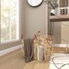 imageCosmoLiving by Cosmopolitan Metal Round Storage Basket with Faux Leather Handles Set of 3 16quot 14quot 12quotH GoldGold