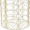 imageCosmoLiving by Cosmopolitan Metal Round Storage Basket with Faux Leather Handles Set of 3 16quot 14quot 12quotH GoldGold