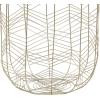 imageCosmoLiving by Cosmopolitan Metal Round Storage Basket with Faux Leather Handles Set of 3 16quot 14quot 12quotH GoldSilver
