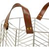 imageCosmoLiving by Cosmopolitan Metal Round Storage Basket with Faux Leather Handles Set of 3 16quot 14quot 12quotH GoldSilver