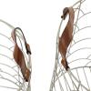 imageCosmoLiving by Cosmopolitan Metal Round Storage Basket with Faux Leather Handles Set of 3 16quot 14quot 12quotH GoldSilver