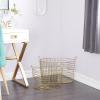 imageCosmoLiving by Cosmopolitan Metal Storage Basket with Handles Set of 2 20quot 17quotW Gold