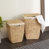 imageCosmoLiving by Cosmopolitan Seagrass Handmade Storage Basket with Liner and Matching Tops Set of 2 23quot 25quotH Light BrownLight Brown