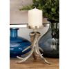 imageDeco 79 Aluminum Metal Decorative Candle Holder Antler Candle Stand Candlestick Holder 7quot x 7quot x 8quot Silver