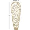 imageDeco 79 Aluminum Metal Decorative Vase Tall Coral Centerpiece Vase Vase for Home Decoration 9quot x 9quot x 31quot GoldGold
