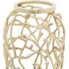 imageDeco 79 Aluminum Metal Decorative Vase Tall Coral Centerpiece Vase Vase for Home Decoration 9quot x 9quot x 31quot GoldGold