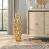 imageDeco 79 Aluminum Metal Decorative Vase Tall Coral Centerpiece Vase Vase for Home Decoration 9quot x 9quot x 31quot GoldGold