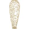 imageDeco 79 Aluminum Metal Decorative Vase Tall Coral Centerpiece Vase Vase for Home Decoration 9quot x 9quot x 31quot GoldGold