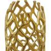 imageDeco 79 Aluminum Metal Decorative Vase Tall Coral Centerpiece Vase Vase for Home Decoration 9quot x 9quot x 31quot GoldGold