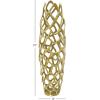 imageDeco 79 Aluminum Metal Decorative Vase Tall Coral Centerpiece Vase Vase for Home Decoration 9quot x 9quot x 31quot GoldGold