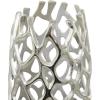 imageDeco 79 Aluminum Metal Decorative Vase Tall Coral Centerpiece Vase Vase for Home Decoration 9quot x 9quot x 31quot GoldSilver