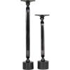 imageDeco 79 Aluminum Paper Clip Pillar Candle Holder with Marble Base Set of 2 15quot 19quotH Black