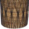 imageDeco 79 Banana Leaf Handmade Decorative and Functional Storage Basket String Detail Basket Organizer with Handles Set of 3 Basket for Storage 20quot 19quot 17quotH Brown