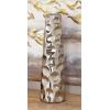 imageDeco 79 Ceramic Decorative Vase Cone Centerpiece Vase with Concaved Bubble Texture Flower Vase for Home Decoration 6quot x 6quot x 20quot SilverSilver