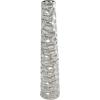 imageDeco 79 Ceramic Decorative Vase Cone Centerpiece Vase with Concaved Bubble Texture Flower Vase for Home Decoration 6quot x 6quot x 20quot SilverSilver