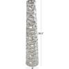 imageDeco 79 Ceramic Decorative Vase Cone Centerpiece Vase with Concaved Bubble Texture Flower Vase for Home Decoration 6quot x 6quot x 20quot SilverSilver