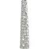 imageDeco 79 Ceramic Decorative Vase Cone Centerpiece Vase with Concaved Bubble Texture Flower Vase for Home Decoration 6quot x 6quot x 20quot SilverSilver