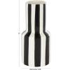 imageDeco 79 Ceramic Decorative Vase Round Centerpiece Vase with Blue Vertical Stripes Flower Vase for Home Decoration 5quot x 5quot x 11quot WhiteWhite