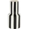 imageDeco 79 Ceramic Decorative Vase Round Centerpiece Vase with Blue Vertical Stripes Flower Vase for Home Decoration 5quot x 5quot x 11quot WhiteWhite