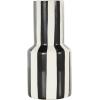 imageDeco 79 Ceramic Decorative Vase Round Centerpiece Vase with Blue Vertical Stripes Flower Vase for Home Decoration 5quot x 5quot x 11quot WhiteWhite