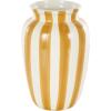imageDeco 79 Ceramic Decorative Vase Round Centerpiece Vase with Blue Vertical Stripes Flower Vase for Home Decoration 5quot x 5quot x 11quot WhiteWhite
